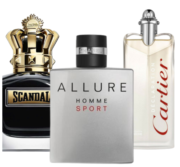 3 Parfums Allure Homme Sport, Scandal Jean Paul Gaultier & Cartier Déclaration