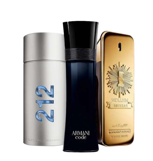 3 Parfums Armani Code, Paco Rabanne One Million & 212 Men NYC