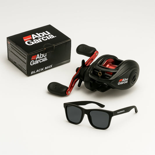 Moulinet Abu Garcia Black MAX3 Anti-Perruque + Lunettes SHIMANO Offertes en Cadeau
