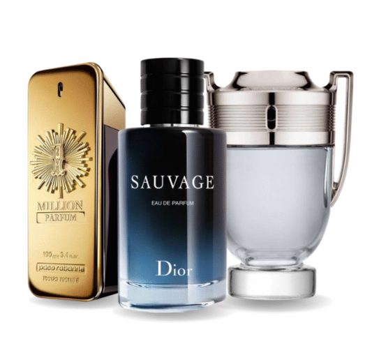 3 Parfums Paco Rabanne One Million, Dior Sauvage & Paco Rabanne Invictus